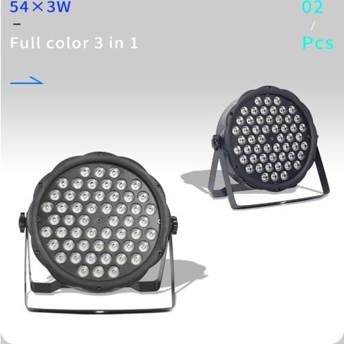 2pcs/lots led par lights 54x3W DJ Par LED 54*3w lights R12,G18,B18,W6 Wash Disco Light DMX Controller effect