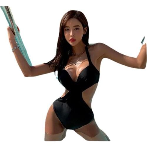 2021 Push Up Bathing Suit Swimwear Women Plus Size One Piece Swimsuit Womens High Cut Swim Suit V neck Hal