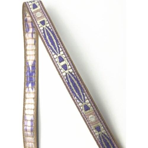 5Yards 15mm 5/8" Packaging Materials Jacquard Ribbon Light Purple Party Wedding DIY Decoration Geometric Woven Ribbons