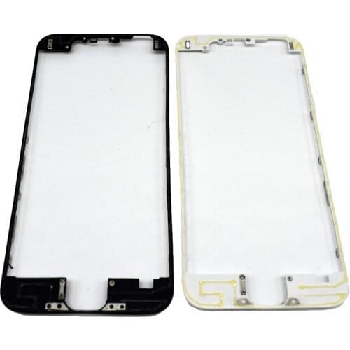 50pcs/lot Front Bezel with hot glue for iPhone 6 4.7 inch LCD Middle Frame Housing Parts Chrome Screen Holder Free shipping