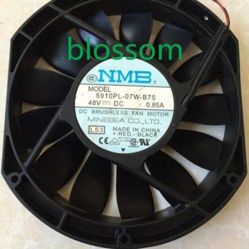 5910PL- 07w-b75 17025 48V 0.85A 17CM Machine Box Cooling Fan 6months Warranty