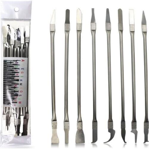 8in 1 IC Chip Repair Thin Tools Set CPU Metal Remover Burin To Remove for Mobile Phone Computer CPU NAND IC Chip Repair