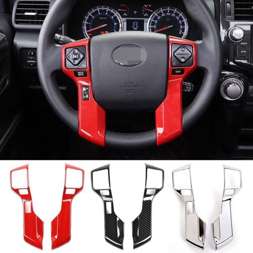 ABS Car Steering Wheel Cover Decorative Trim Fit for Toyota Tundra 2014+ 4Runner 2010+ Tacoma 2016-2020 Interior Accessories