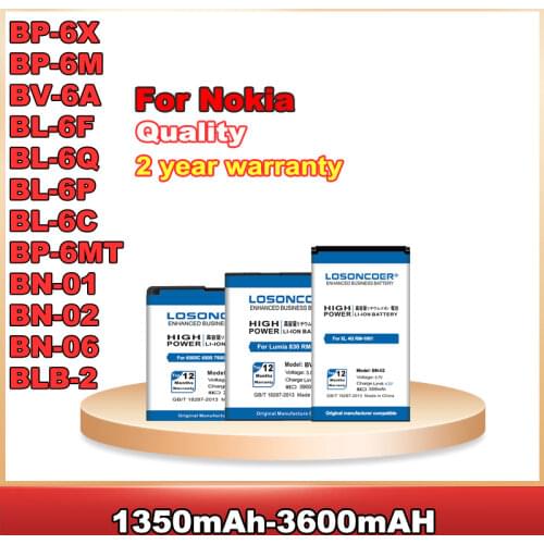 TOP LOSONCOER 3200mAh BV-5V BV5V BV 5V Mobile Phone Batteries For Nokia 1 TA-1047 Battery