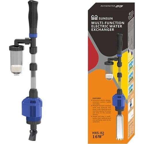 Aquarium Electric Syphon Operated Fish Tank Sand Washer Vacuum Gravel Water Changer Siphon Filter Cleaner Fish Tank Tools 220V
