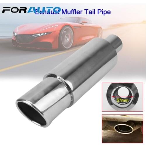 Car Muffler Universal Auto Accessories Motorcycle Exhaust Pipe Trim 57mm Stainless Steel Tail Throat