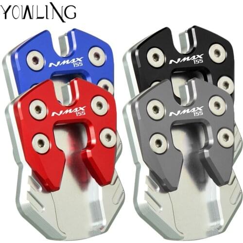 Motorcycle Side Stand Moto Bike Kickstand Plate Side Extension Support Foot Pad Base FOR YAMAHA NMAX N-MAX 155 NMAX155 2015-2019