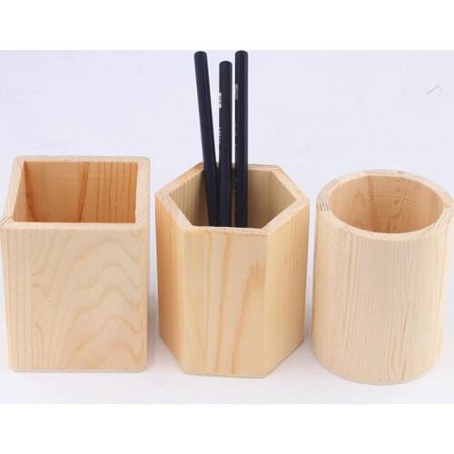 Pen Holder Wooden Pencil Holder Stationery Pen Pencil Holder Desk Organizer for Storing Pens Pencils Highlighters