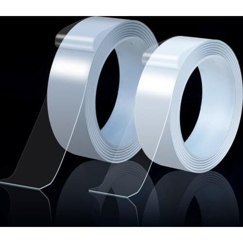 3M Double-Sided Adhesive Tape Traceless Reusable Waterproof Hight scotch tape transparent Nano Magic Tape for home Kitchen