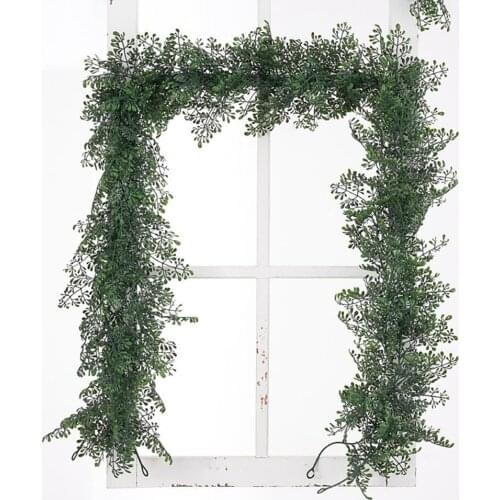 Artificial Green Eucalyptus Willow Leaves Garland Vine Wedding Greenery Home Birthday Party Table Wall Green Leaves Decoration