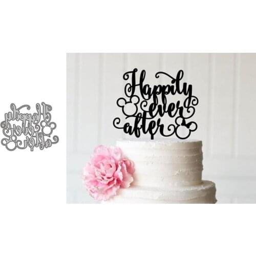 Metal Cutting Dies HAPPILY Stencil template Die Cut Scrapbooking embossing dies art decoration Craft knife mold