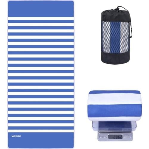 Microfiber Beach Towel Striped Large Portable Pool Travel Camping Towel Absorbent Lightweight Compact For Swimming Bath 31"x70"