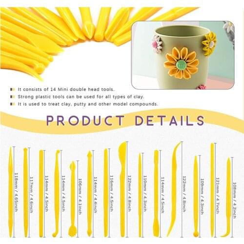 Clay Sculpture Decoration Tool Set Polymer Molding Process Modeling Tools Training Beginners DIY Ceramic Gifts for Children