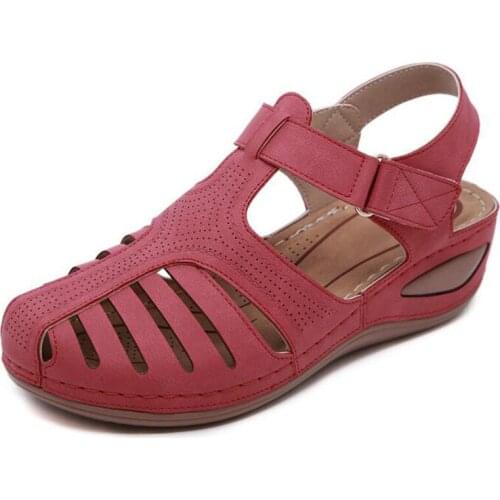 2020 New Summer Womens Sandals with A Round Toe Fashionable Womens Beach Shoes Wedge Shoes Comfortable Shoes on The Platform