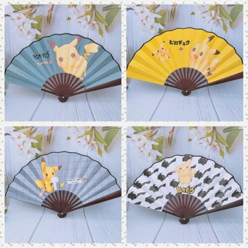 Pokemon Pikachu Fan Cartoon Anime Character Cute Style Image Portable Fan Exquisite Gift Birthday Gift