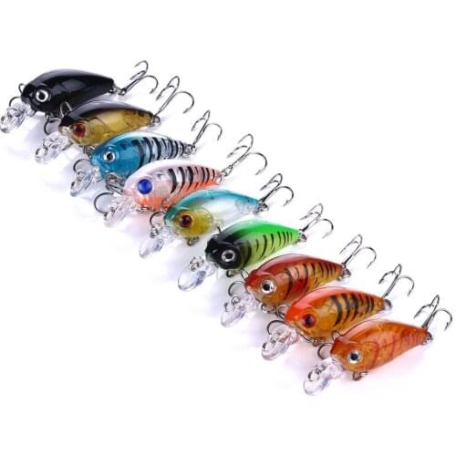 1PC 4.5cm Luya Bait 4g Black Bass Fake Bait 3D Eyes Metal Steel Hook Lures Wobbler Mini Rock Little Fatty Fishing Bait