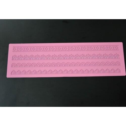 DIY Baking Cake Border Silicone Molds Flower Pattern Printing Silicone Lace Mats Fondant Cake Lace Mold