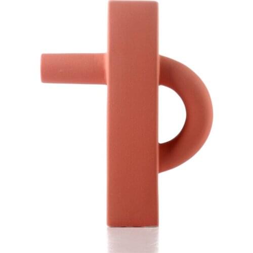 Nordic Morandi Ceramic Vase Creative Abstract Art Irregular Flower Pot Wedding Home Decoration Accessories