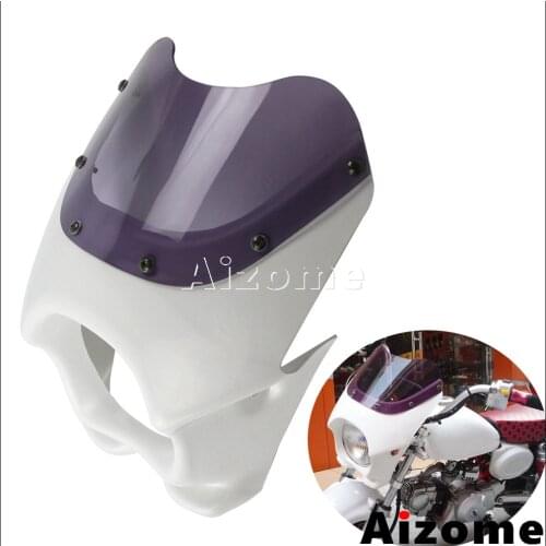 Universal Motorcycle Front Light Headlight Fairing For YAMAHA RZ50 YD50 TZR50 TZM50 YB50 TW200 TW225 Honda Front Cowl Windshield