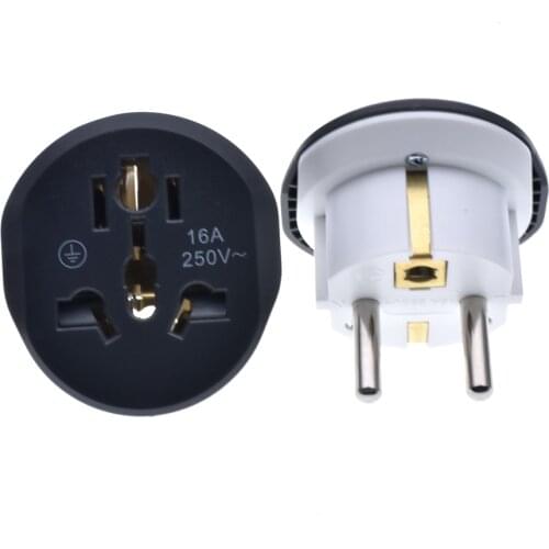 16A EU Universal Adapter US UK AU CN to EU Plug Adapter Europe Converter Home Travel Charger Wall Power Socket Adapter