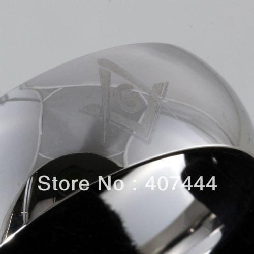 Anniversary Gift Ring Party Jewelry USA Hot Sales 8MM MASONIC Polished Dome Tungsten Carbide Ring SIZE 6-13