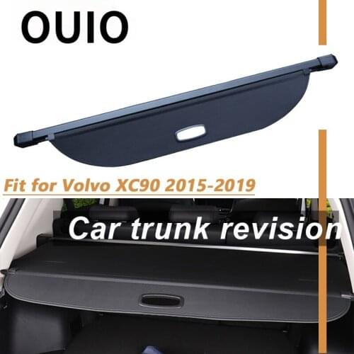 1Set Car Rear Trunk Cargo Cover Curtain For Volvo XC90 2015 2016 2017 2018 2019 Car-styling Security Shield Shade Accessories