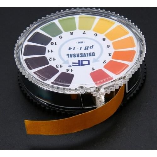 1 Roll 1-14 PH Alkaline Acid Indicator Testing Paper 5m Universal Laboratory Water Soil Aquariums Test Measure Paper Mayitr