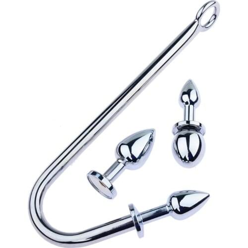 3/1 PCS/SET Steel Stainless ANAL Hook Fetish Bondage Hook Sex Toys Steel ANAL Plug Rope Hook