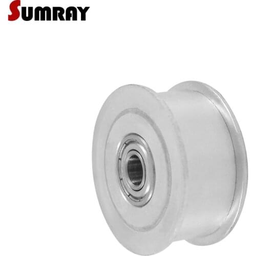 SUMRAY 5M Idler Pulley 25T Without Teeth Bore 5/6/7/8/10/12/15mm Passive Pulley Wheel No Teeth 27mm Belt Width