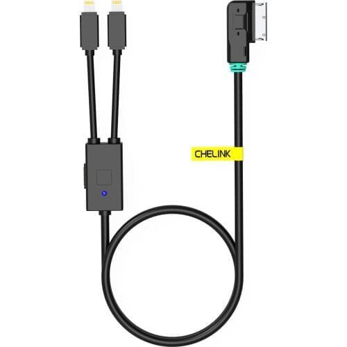 Chelink Audio Music Interface and Charge AMI Cable for Audi with Iphone USB 11Pro / 11 / XS / Max / X / 8 / 7 / 6 / 6s / 6Plus