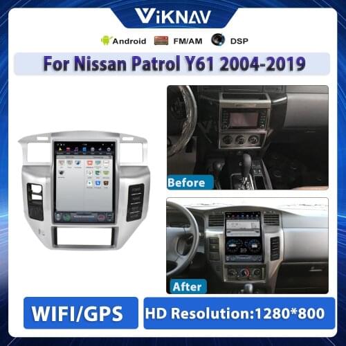 Android For Nissan Patrol Y61 2004-2019 Car Radio PX6 DVD Multimedia Player GPS Navigation CarPlay Screen Head Unit