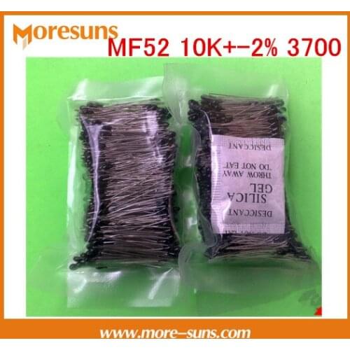 Fast Free Ship 500pcs/lot Good thermistor MF52 10K+-2% 3700 NTC thermistor