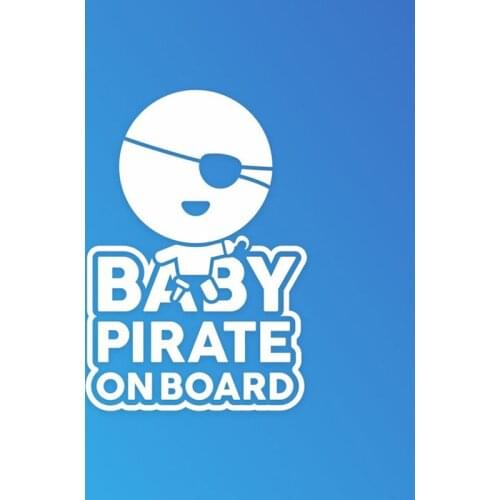 Baby Pirate on Board Car Safety Sticker for Windshield or Bumper Premium Domineering Revealing Eye-catching Reminder S1378