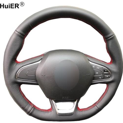 DIY Car Steering Wheel Cover Volant Braid on Steering-wheel For Renault Kadjar Koleos Megane Talisman Scenic 2016 2017 Stuurhoes