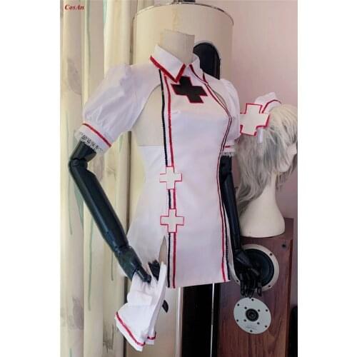 Hot Game Azur Lane Prinz Eugen Cosplay Costume Lovely Nurse Uniform Anime Expo Activity Party Role Play Clothing Custom-Make Any