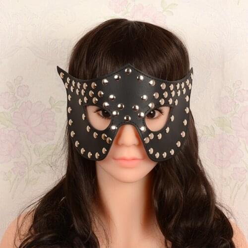 Goth Punk Blindfold Bdsm Bondage Mask Spike Rivet Sex Eye Mask Sm Games Restraint Fetish Slave Femdom Sex Toys For Couples