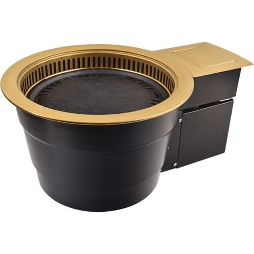 Commercial smoke-free barbecue oven self eliminating carbon oven Korean inlaid charcoal environmental protection BBQ stove grill