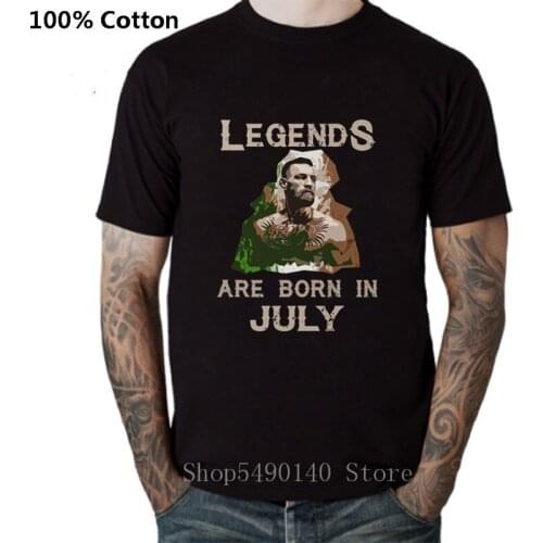 Cool Casual Legends Are Born In July T shirt Men Conor Mcgrego T-Shirt Dad Bro Birthday Gifts Tshirt Conor Boxing Tees Camisetas