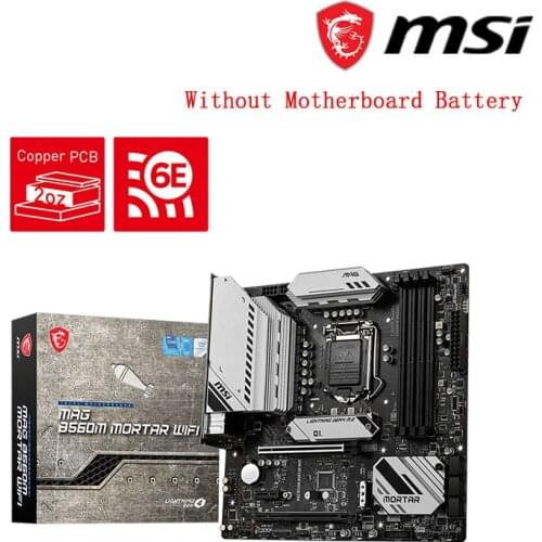 MSI MAG B560M MORTAR WIFI mATX Intel B560 5066+(OC) 128G USB 3.2 SATA M.2 Support 10 / 11 gen LGA 1200 CPU Motherboard