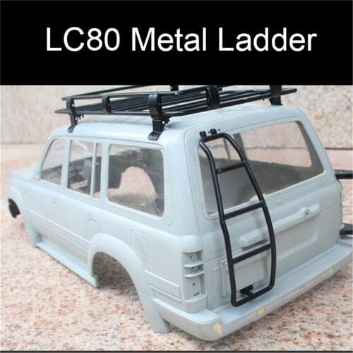 RC Car Body Shell Metal Ladder Stepladder for 1/10 LC80 TRX4 SCX10II 90046 JEEP RC Rock Crawler Car Parts Accessories