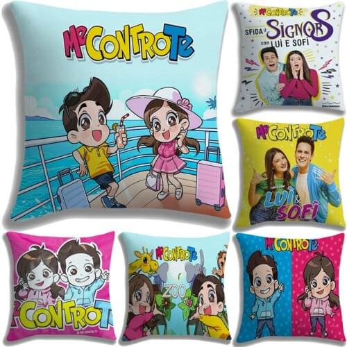 Kawaii Me Contro Te Pillow Case Cuteness Cartoon Home Car Seat Decor 45cm Square Bedroom Cushion Cover Jisoo Lui Fofi Pillowcase