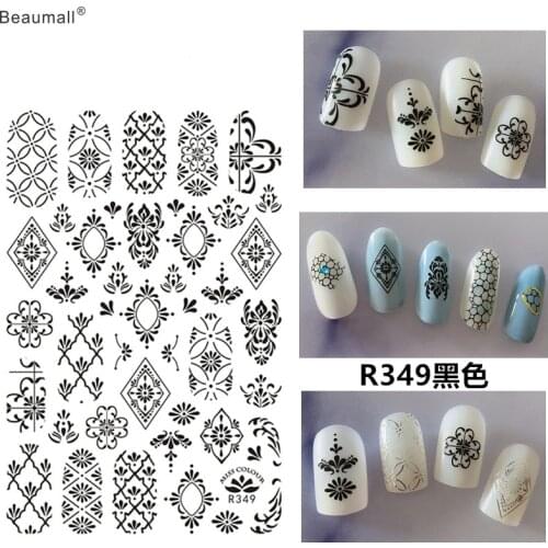 Fashion Nails Art Manicure Back Glue Decal Decorations Design Nail Sticker For Nails Tips Beauty