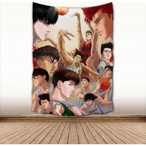 Custom Slam Dunk Anime Wall Hanging Tapestry Sheets Home Decorative Tapestries Beach Towel Yoga Mat Blanket Table Cloth