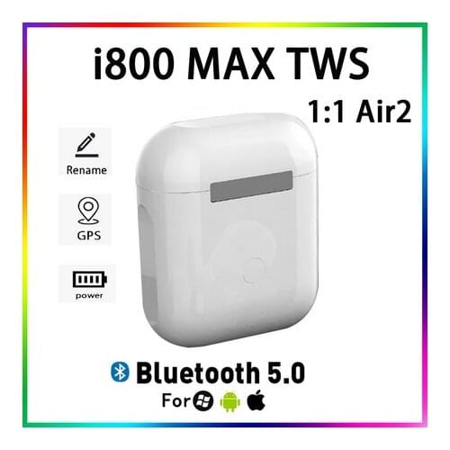 2021 NEW Original i800 MAX TWS 1:1 GPS Rename Wireless Bluetooth Headsets 003S