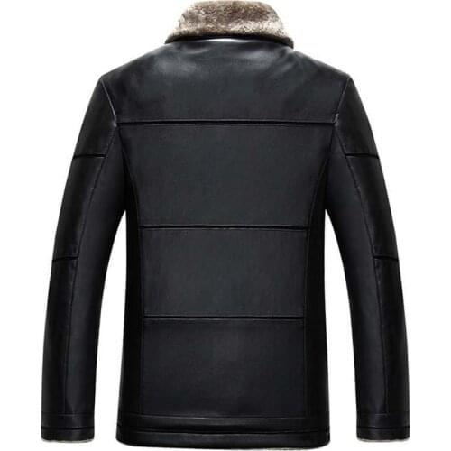 New Arrival 2020 Winter Soft PU leather Jackets Men Casual Thick Outwear Coat Mens Luxury Fleece Parka 8XL plus size