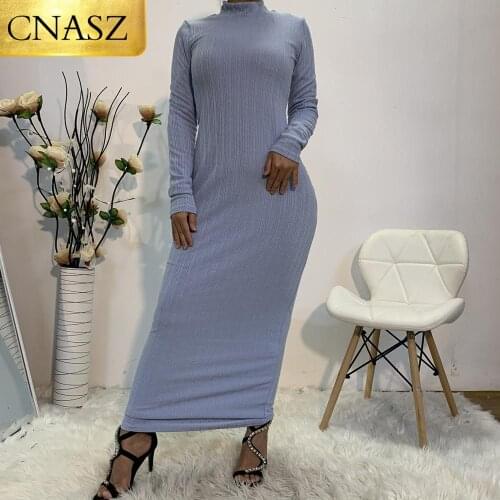 New Arrivals Muslim Elegant Dress Middle East Long Sleeve Fashion Women Clothes Kaftan Islamic Turkey Ladies Vestido