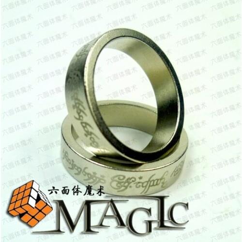 PK ring silver , magnet ring / close-up magic trick / professional magic products