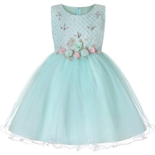 Girl floral princess party costume girls dress kids dresses for girls summer children clothing vestido tutu 1-13 Y baby clothes