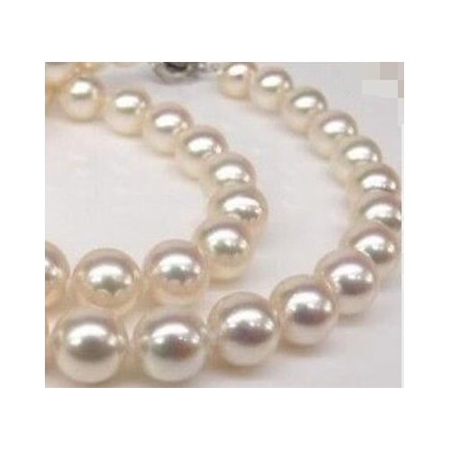 Genuine AAA 8mm WHITE south sea AKOYA SHELL PEARL NECKLACE 18"