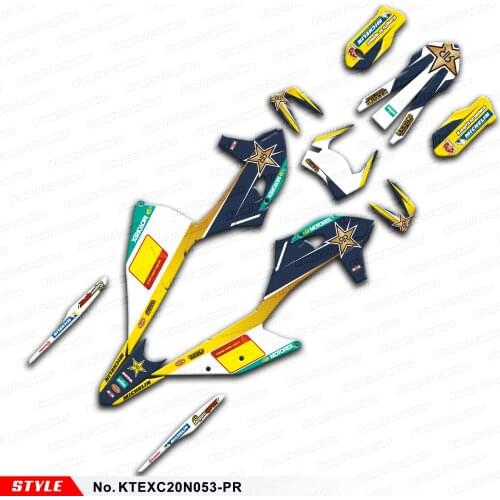 Aftermarket Vinyl Stickers for EXC EXC-F XC-W XCF-W 150 300 500 SX SXF XC-F 125 250 350 450 19 to 21, Style No.KTEXC20N053-PR
